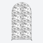 Aperturee - Aperturee Wild Animals Forest Happy Birthday Arch Backdrop